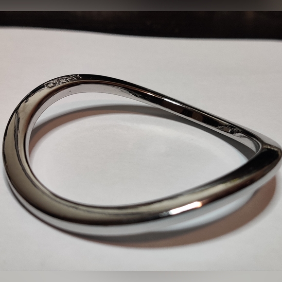 DKNY Silver Tone Bangle Bracelet - Picture 3 of 6